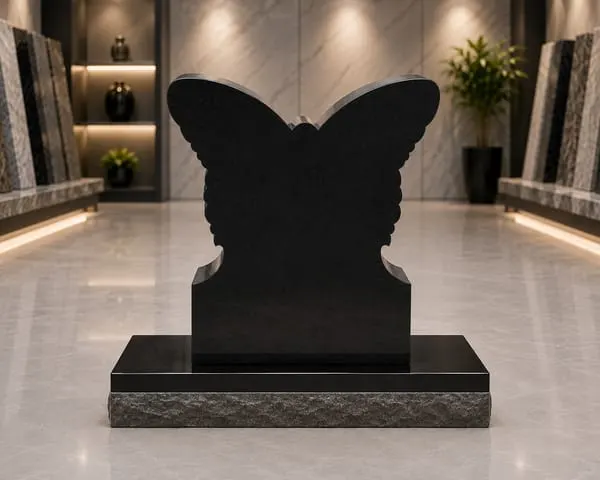 Butterfly-shaped granite monument